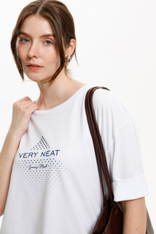 Футболки женские для мам, артикул: ЕВТ 3271, цвет: белый