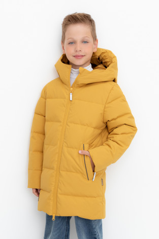 Пальто, плащи для мальчика, артикул: ВК 34070/4 УЗГ ( 98-122), цвет: желтый