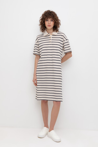 Платья женские для мам, артикул: ЕВТ 5039, цвет: светло-бежевый