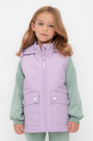 Жилет для девочки, артикул: ВК 35011/12 ГР (98-128), цвет: фиолетовый