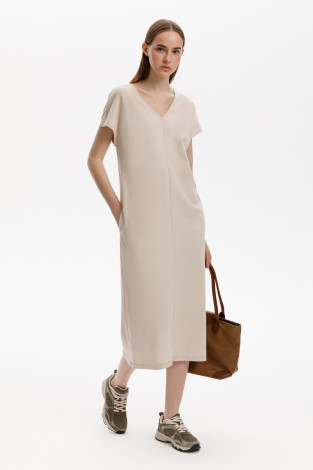 Платья женские для мам, артикул: ЕВТ 5030, цвет: бежевый