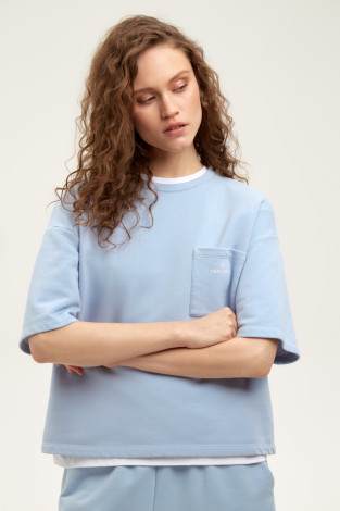 Джемперы женские для мам, артикул: ЕВТ 3319, цвет: голубой