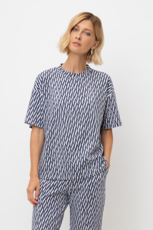 Футболки женские для мам, артикул: ЕВТ 3317, цвет: синий