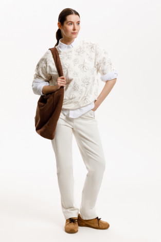 Джемперы женские для мам, артикул: ЕВТ 3303, цвет: бежевый