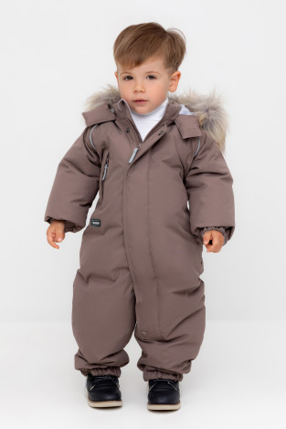 Комбинезоны утепленные для мальчика, артикул: ВК 60106/5 УЗГ, цвет: кофейный