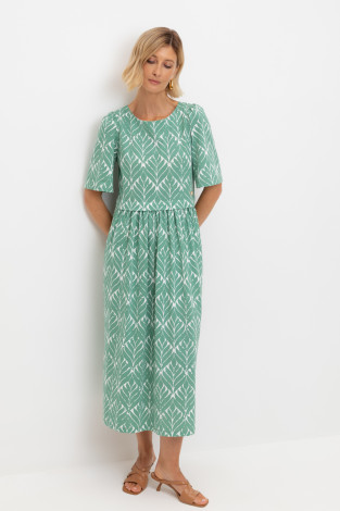 Платья женские для мам, артикул: ЕВТ 5082, цвет: зеленый