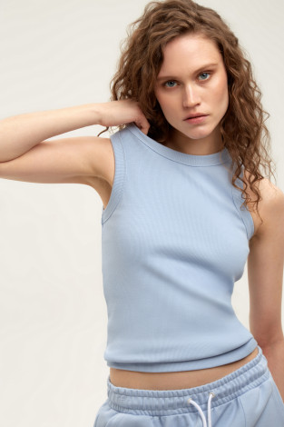 Майки женские для мам, артикул: ЕВТ 3296, цвет: голубой