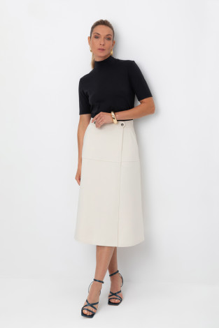 Юбки женские для мам, артикул: ЕВТ 7027, цвет: светло-бежевый