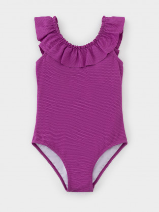 Купальник для девочки, артикул: ТК 16028/2 ФВ, цвет: бордовый