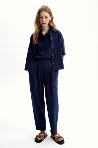 Блузы, рубашки женские для мам, артикул: ЕВТ 3280, цвет: синий