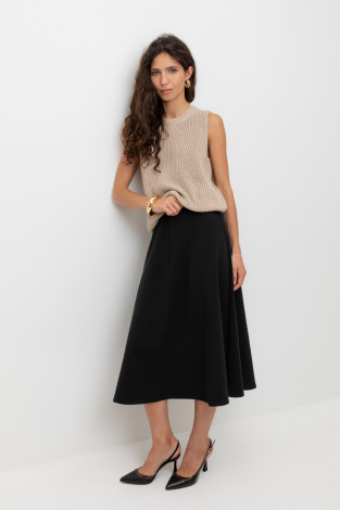 Юбки женские для мам, артикул: ЕВТ 7028, цвет: черный3