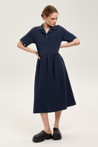 Платья женские для мам, артикул: ЕВТ 5065, цвет: синий
