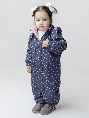 Комбинезоны утепленные для девочки, артикул: ВК 60085/н/70 Ал, цвет: синий