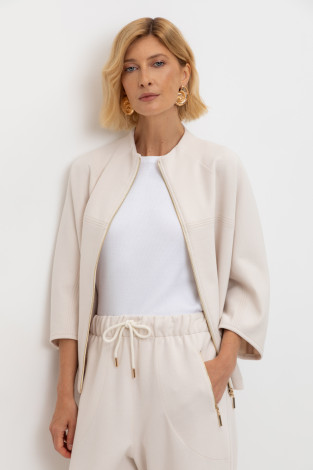 Жакеты, куртки женские для мам, артикул: ЕВТ 3281, цвет: светло-бежевый