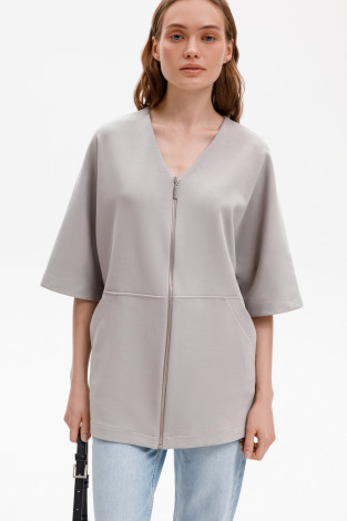 Блузы, рубашки женские для мам, артикул: ЕВТ 3292, цвет: светло-серый5