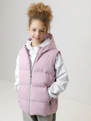 Жилет для девочки, артикул: ВК 35022/2 ГР (98-128), цвет: фиолетовый