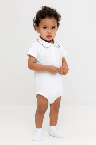 Полукомбинезон для мальчика, артикул: КР 6464, цвет: белый