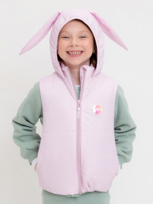 Жилет для девочки, артикул: ВК 35010/7 ГР, цвет: розовый