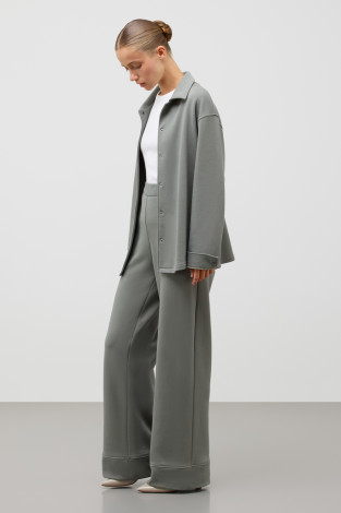 Брюки женские для мам, артикул: ЕВТ 4161, цвет: зеленый