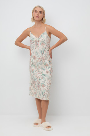 Сорочки ночные женские для мам, артикул: Е 10008, цвет: светло-бежевый