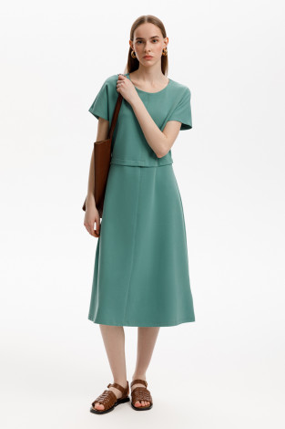 Платья женские для мам, артикул: ЕВТ 5084, цвет: зеленый