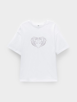 Футболка для девочки, артикул: КР 302819, цвет: сахар - 2 фото