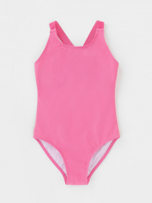 Купальник для девочки, артикул: ТК 16021/1 ФВ, цвет: ярко-розовый - 2 фото
