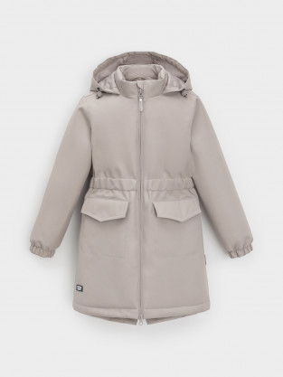 Пальто для девочки, артикул: ВК 32152/10 УЗГ, цвет: коричневый - 2 фото