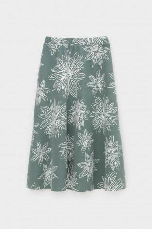 Юбки женские для мам, артикул: ЕВТ 7029, цвет: зеленый - 2 фото