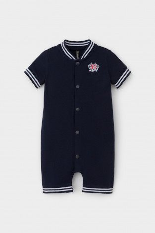 Полукомбинезон для мальчика, артикул: КР 6547, цвет: темно-синий - 2 фото