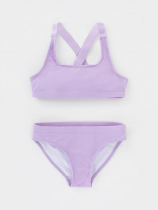 Купальник для девочки, артикул: ТК 17016/2 ФВ, цвет: фиолетовый - 2 фото