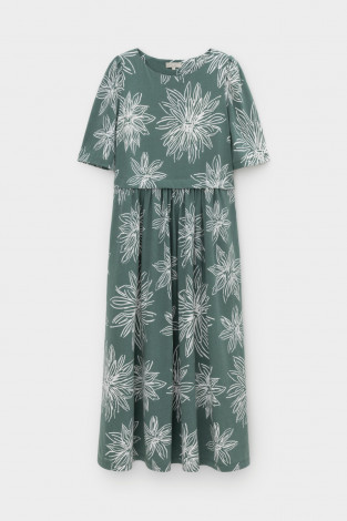 Платья женские для мам, артикул: ЕВТ 5090, цвет: зеленый - 2 фото