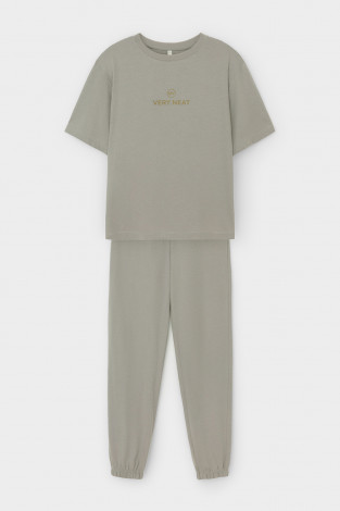 Комплекты для дома для мам, артикул: Е 20151, цвет: хаки - 2 фото