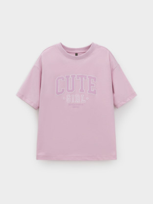 Футболка для девочки, артикул: КР 302877, цвет: фиолетовый - 2 фото