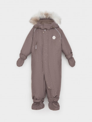 Комбинезоны утепленные для девочки, артикул: ВК 60103/н/8 УЗГ, цвет: коричневый - 2 фото