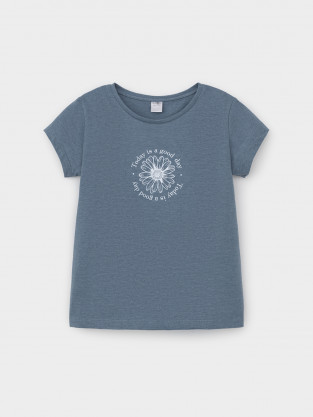 Футболка для девочки, артикул: КП 302763/1, цвет: голубой - 2 фото