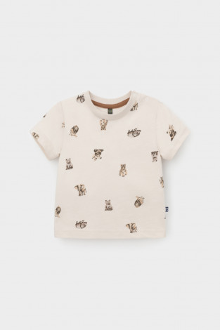 Футболка для мальчика, артикул: КР 302537, цвет: бежевый - 2 фото