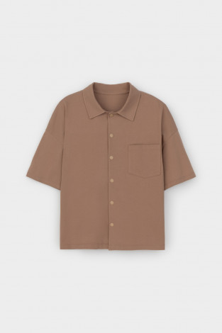 Блузы, рубашки женские для мам, артикул: ЕВТ 3280, цвет: коричневый - 2 фото