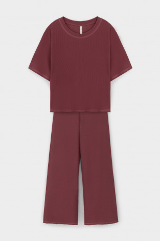 Комплекты для дома для мам, артикул: Е 20150, цвет: бордовый - 2 фото