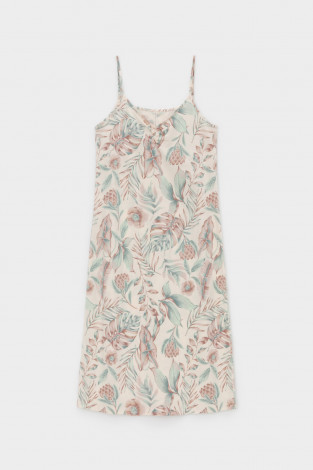 Сорочки ночные женские для мам, артикул: Е 10008, цвет: светло-бежевый - 2 фото