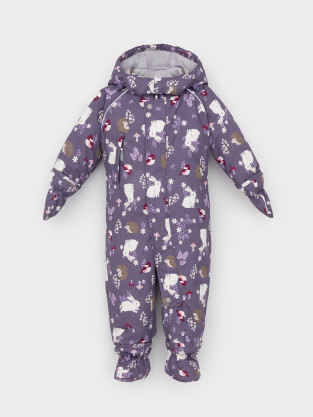 Комбинезоны утепленные для девочки, артикул: ВК 60032/н/55 Ал, цвет: фиолетовый - 2 фото